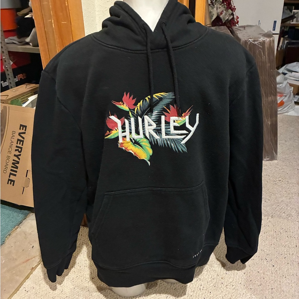 Hurley Black Tropical Graphic Hoodie